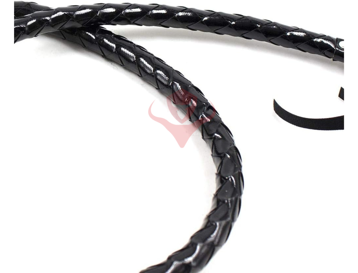 Handcrafted Faux Black Leather Whip for Equestrian Excellence Bull Whips - Image 3