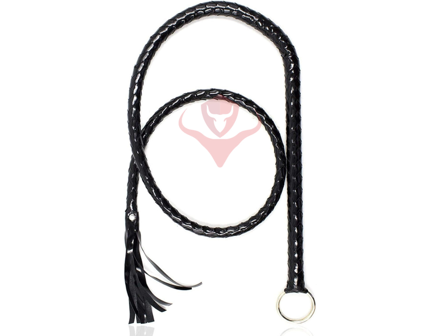 Handcrafted Faux Black Leather Whip for Equestrian Excellence Bull Whips - Image 5