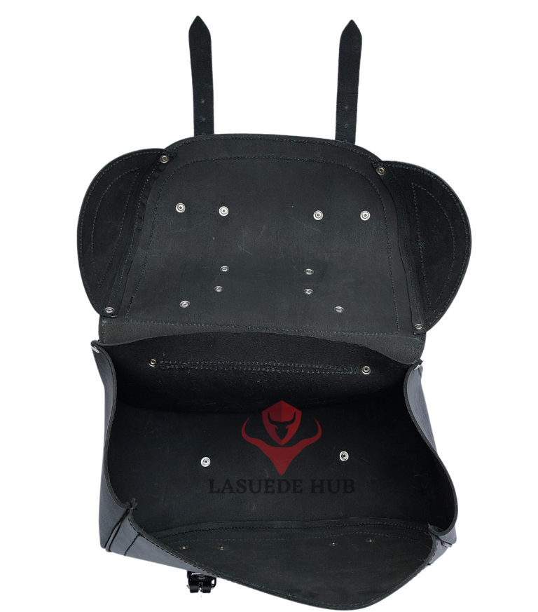 Extra Large 21” Leather Motorcycle Saddle Bag – Durable & Reliable Tool Bag for Bikers - Image 11