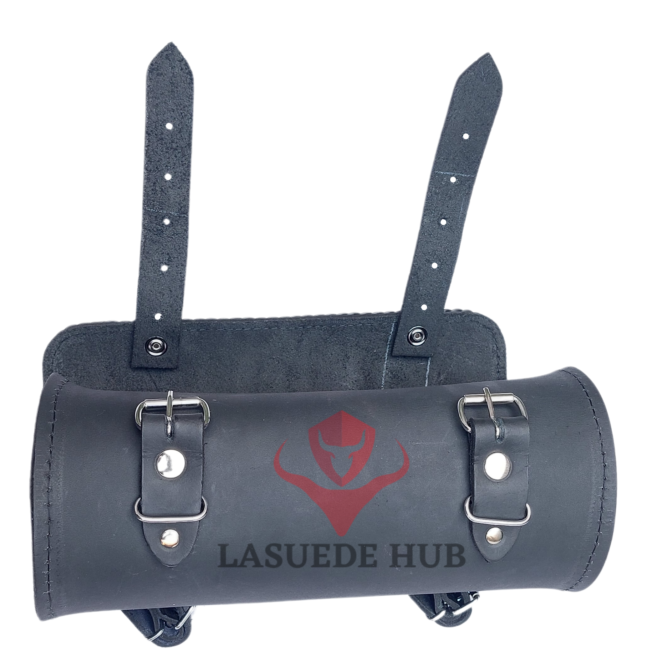 High-quality 10” Leather Fierce Handlebar Bag for Motorcycle - Image 2