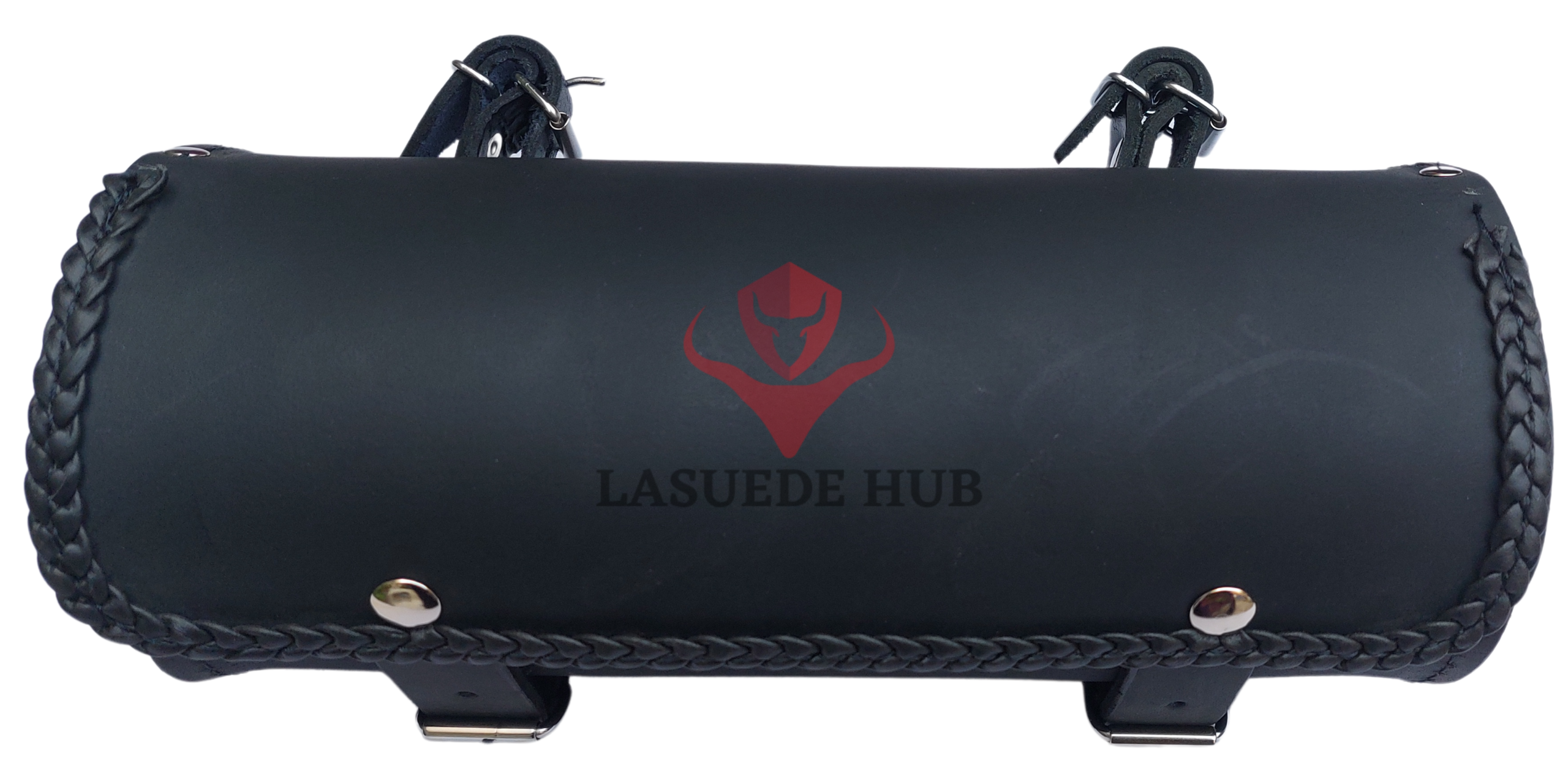 High-quality 10” Leather Fierce Handlebar Bag for Motorcycle - Image 4