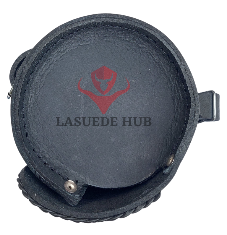High-quality 10” Leather Fierce Handlebar Bag for Motorcycle - Image 5