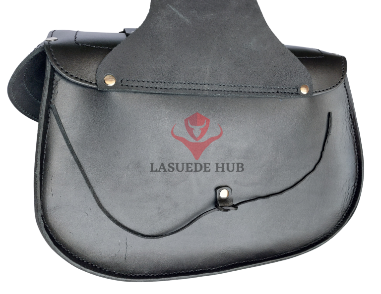 Extra Large 21” Leather Motorcycle Saddle Bag – Durable & Reliable Tool Bag for Bikers - Image 2