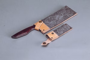 Leather Knife Cover | Handmade Full Grain Leather Knife Sheath for Chef & Outdoor Knives