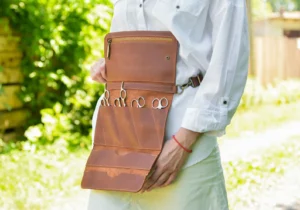 genuine leather barber tool bag
