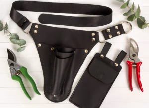 leather garden bag