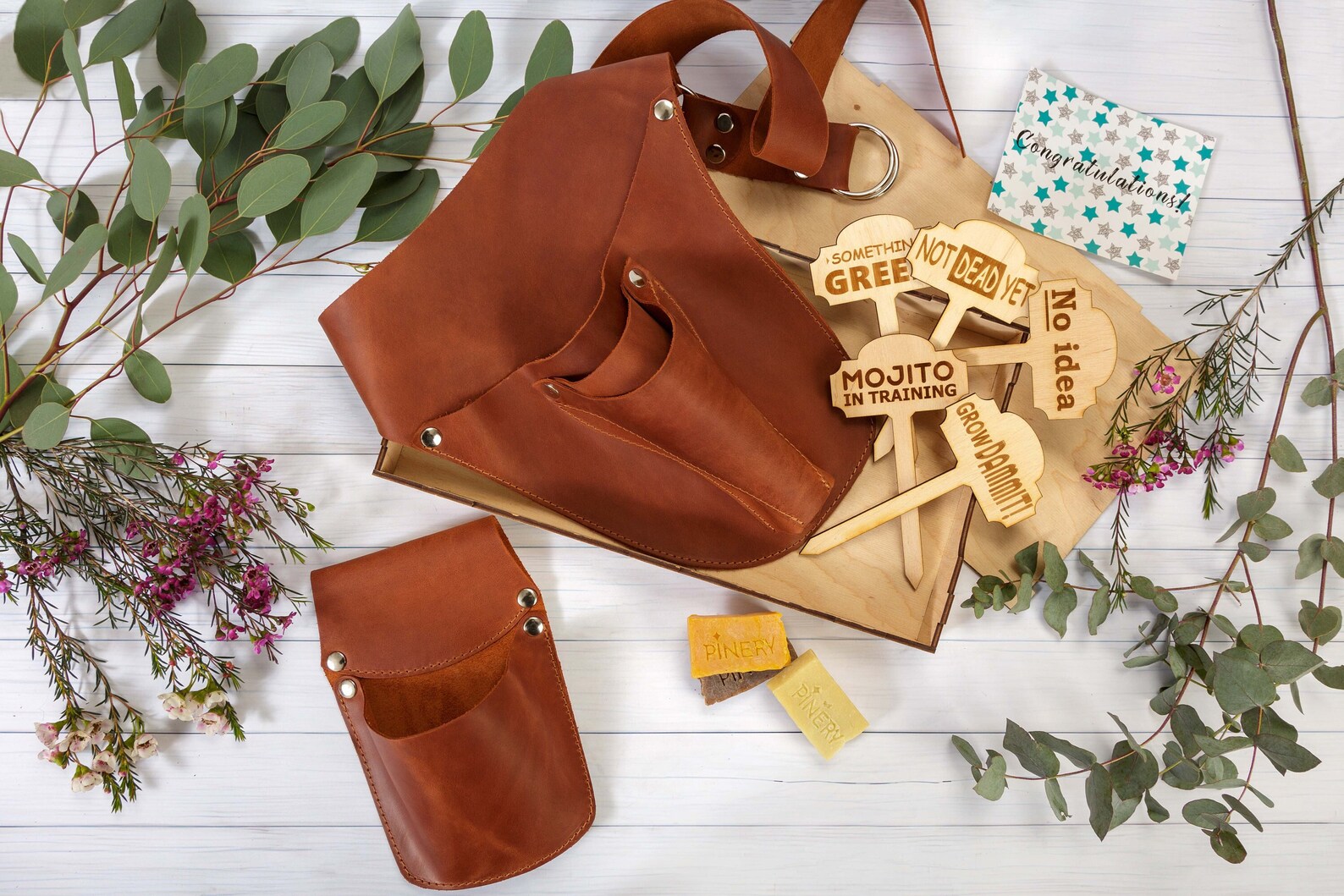leather garden tool belt