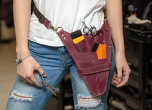 leather tool belt for barber