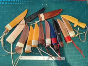 Custom Full Grain Leather Knife Sheath | Handmade Vegetable Tanned Pocket Knife Cover | Wholesale Manufacturer