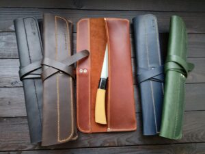 Handmade Leather Knife Case | Crazy Horse Leather Chef Knife Holder | Wholesale Leather Knife Case Manufacturer