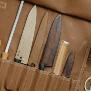 Leather Chef Knife Tool Roll Bag