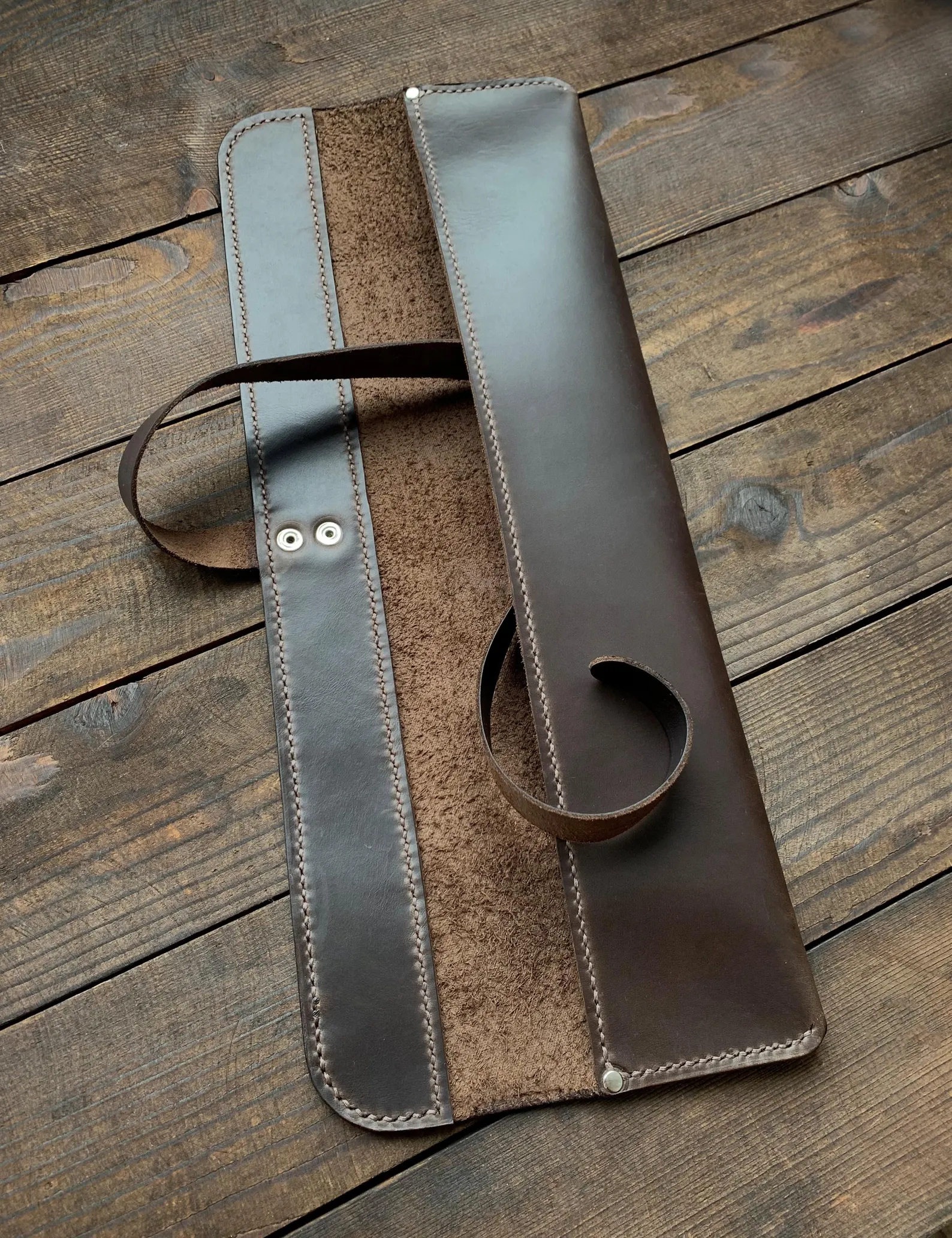 handmade leather knifes case