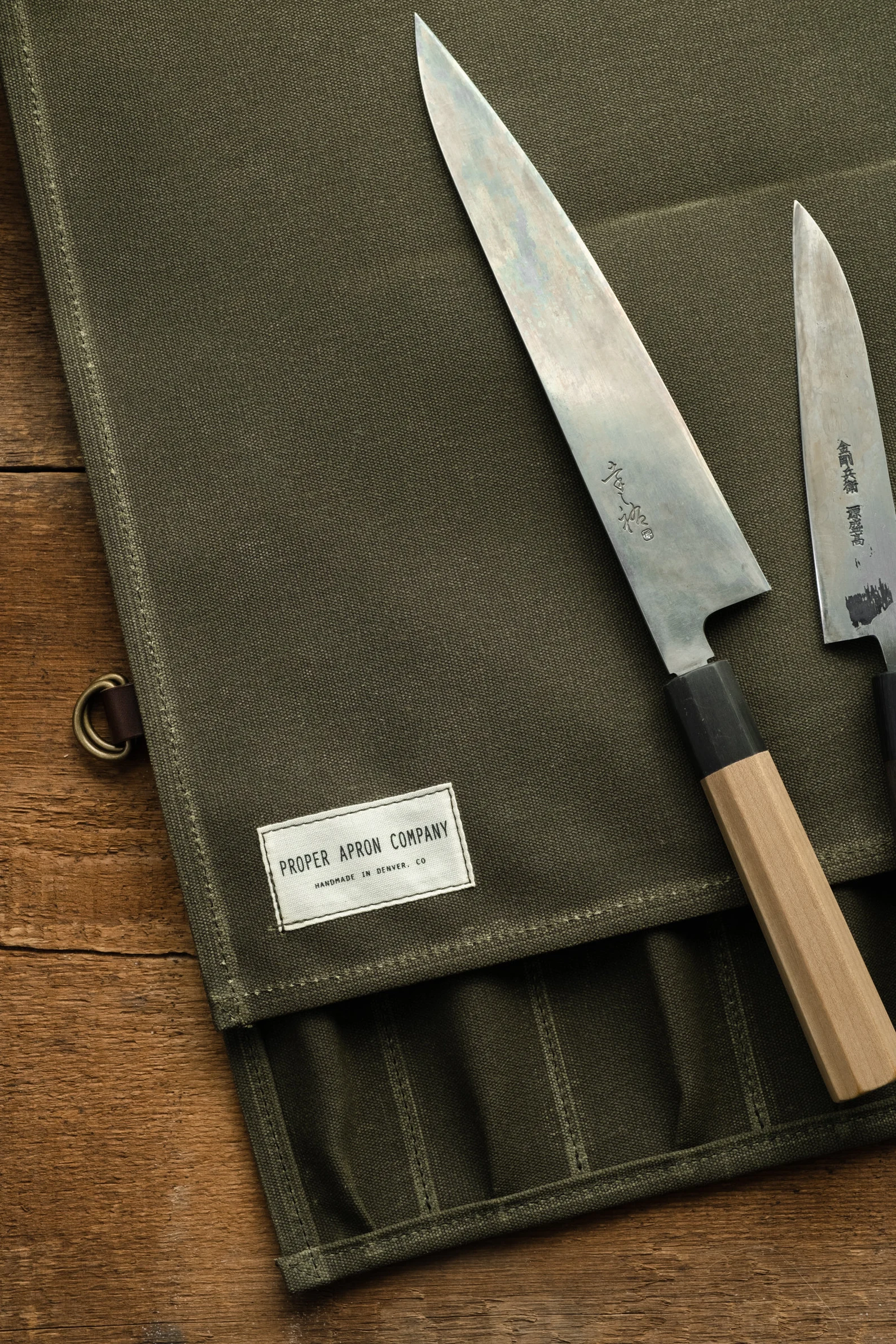 knife tool roll bag of leather