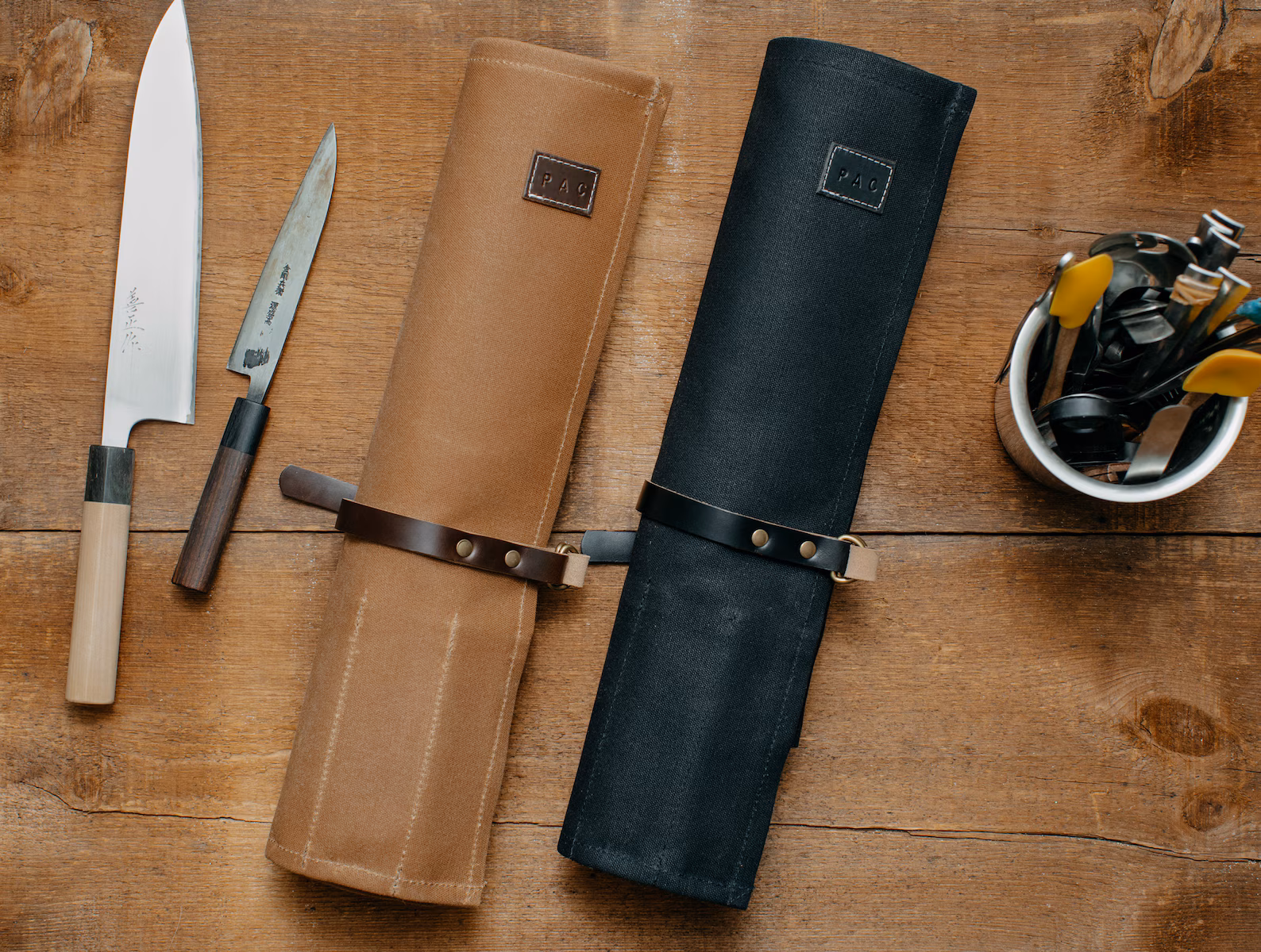 leather chef knife bag